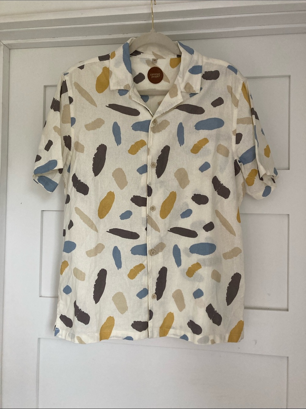 Common People Button Down Shirt Men’s Medium Short Sleeve Summer Casual